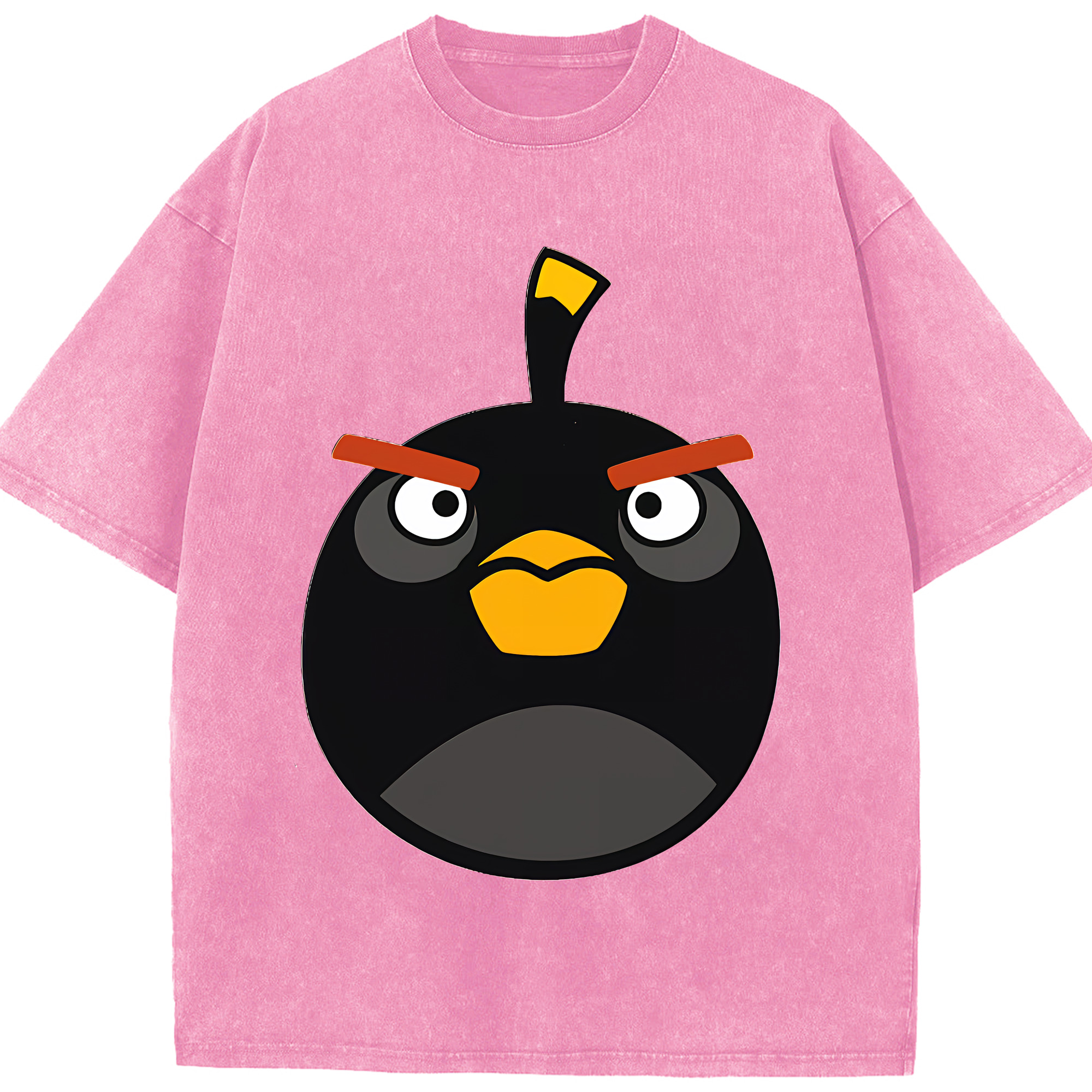 （画像用） Angry Birds アングリーバード 綿100% ヴィンテージ風 半袖Tシャツ（フロントプリント）